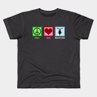 Peace Love Motorcycles Kids T-Shirt